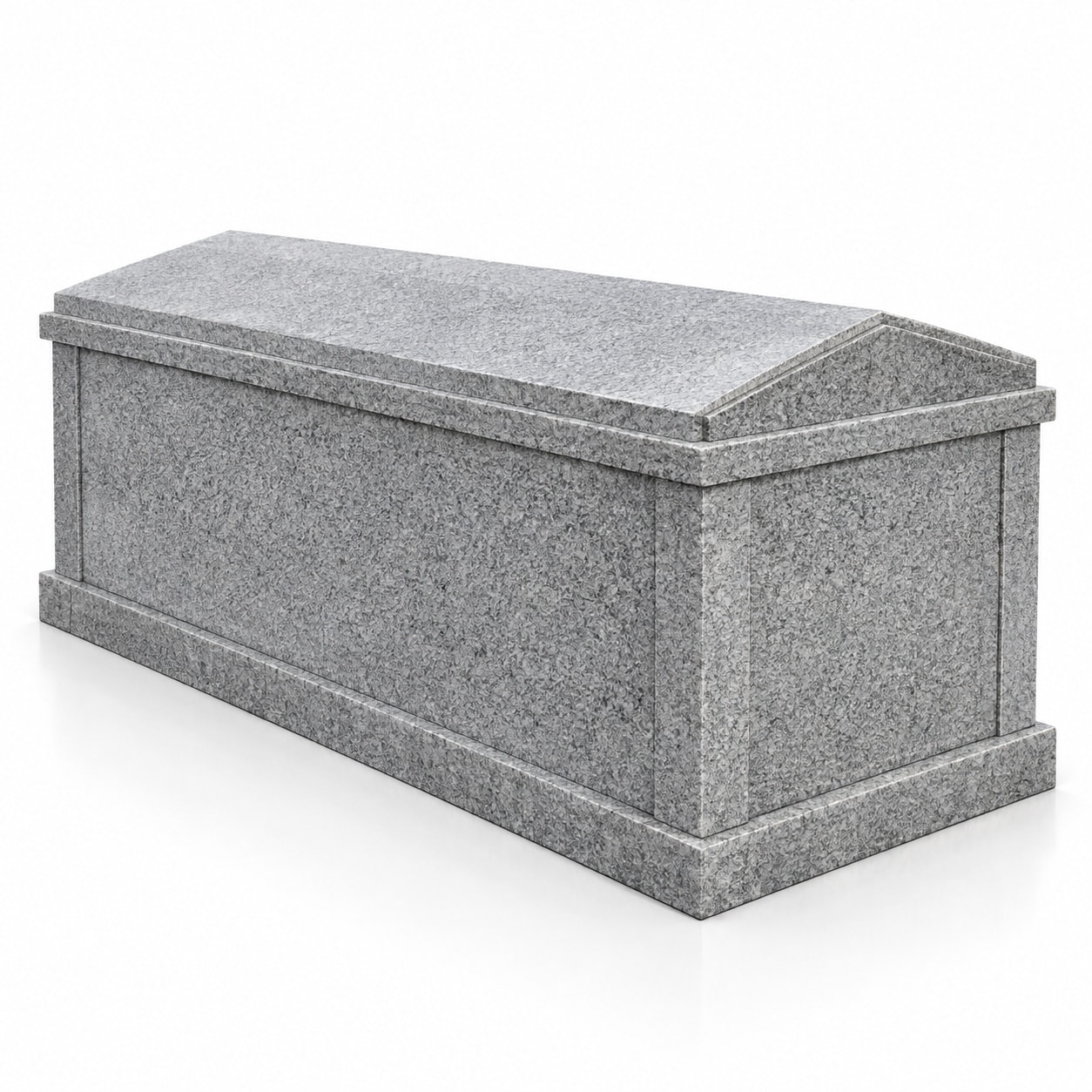 Single gabled granite above ground crypt